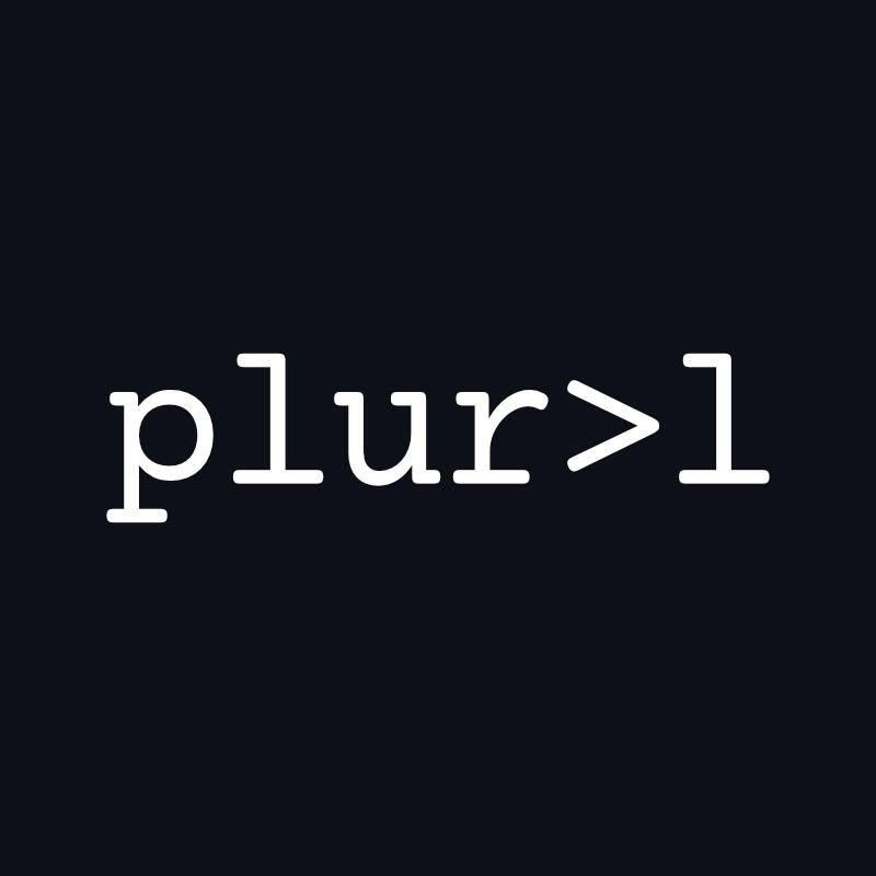 Plural Image of the Plural logo--the word plural where the letter a is replaced by a greater than sign